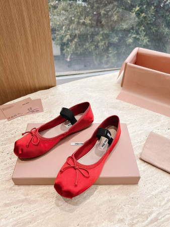 UA Miu Miu Satin Ballerinas