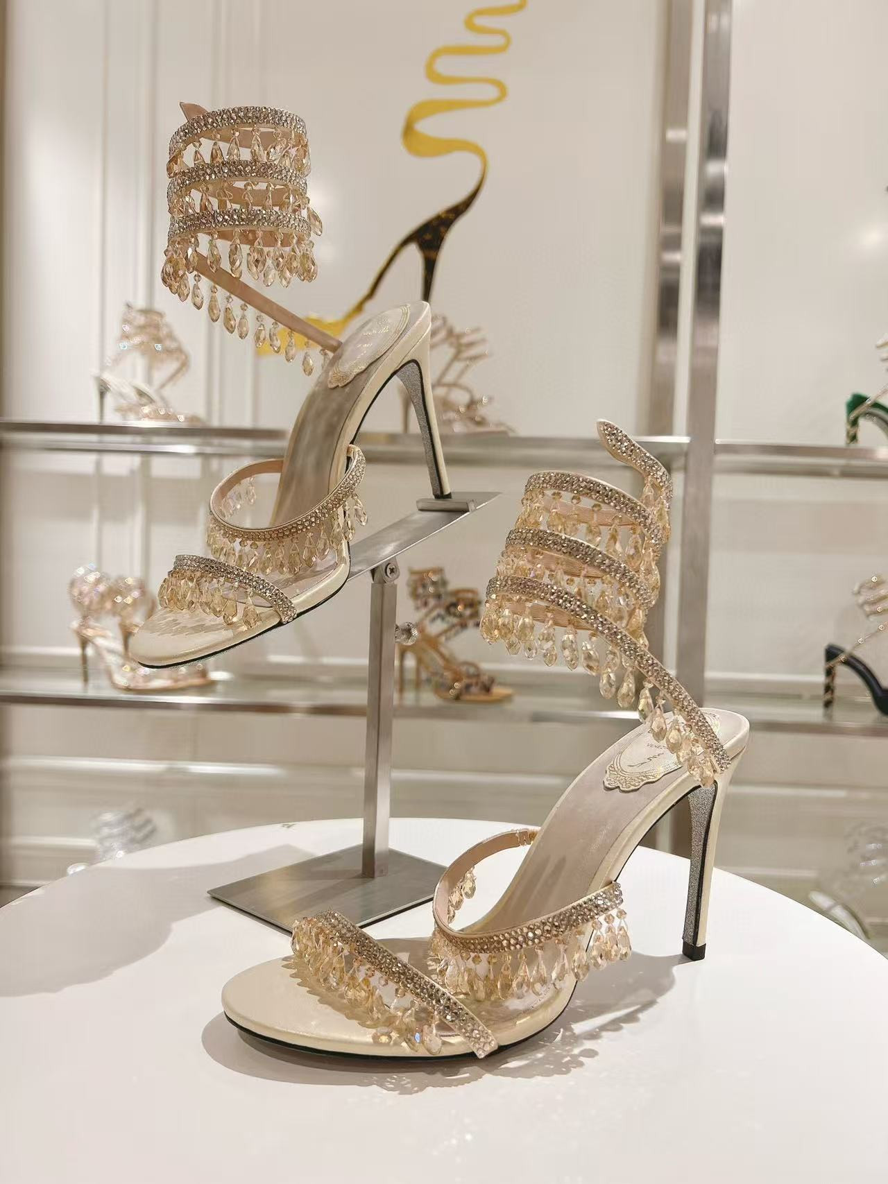 UA RENÉ CAOVILLA CHANDELIER SANDAL 95mm