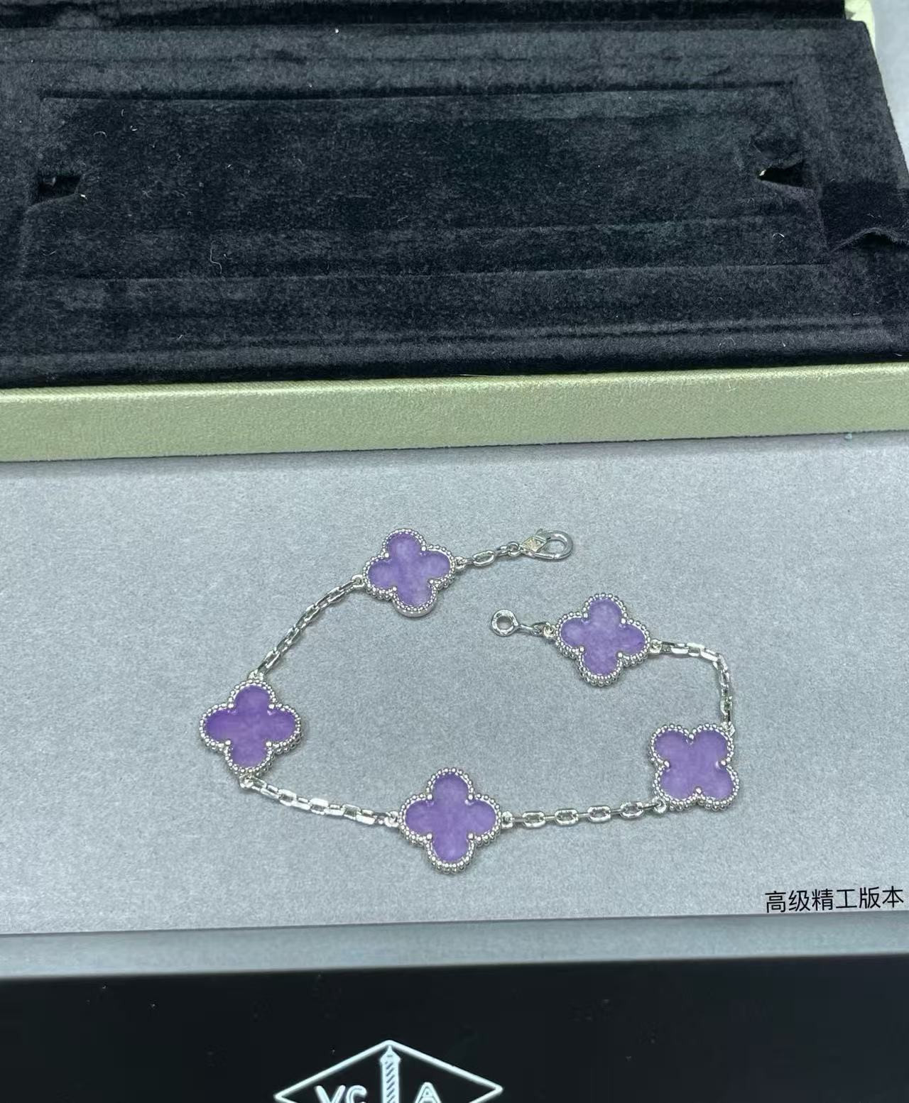 V*N CL*F & arpels five-flowered four-leaf clover bracelet chain length approx.19cm