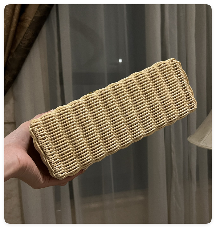 L**o p*ana extra pocket l27 wicker bag 27 x 10 x 16cm