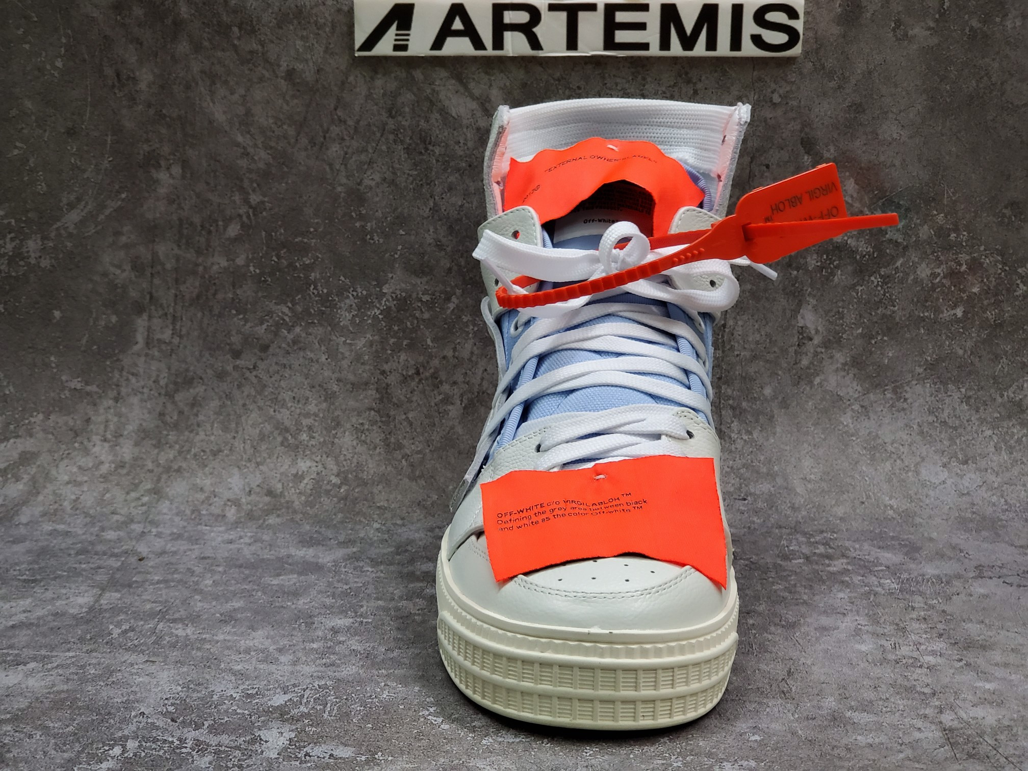Off-White High Top White Blue