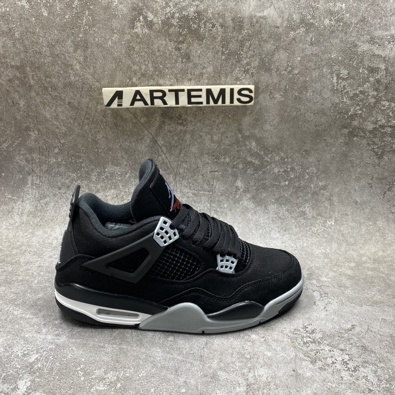 Air Jordan 4 Retro Black Canvas