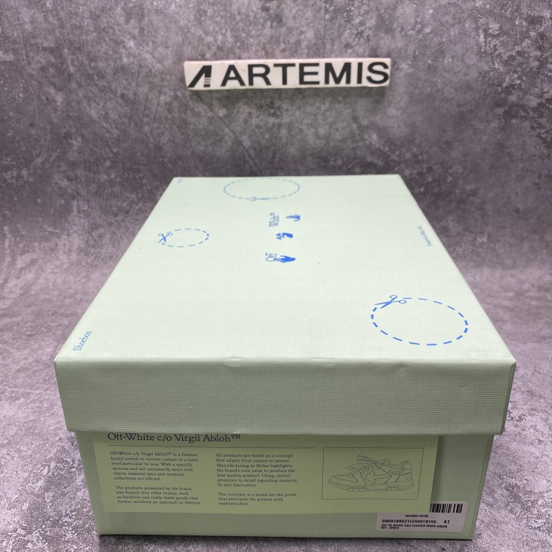 OFF-WHITE Out of Office Low Top Green White