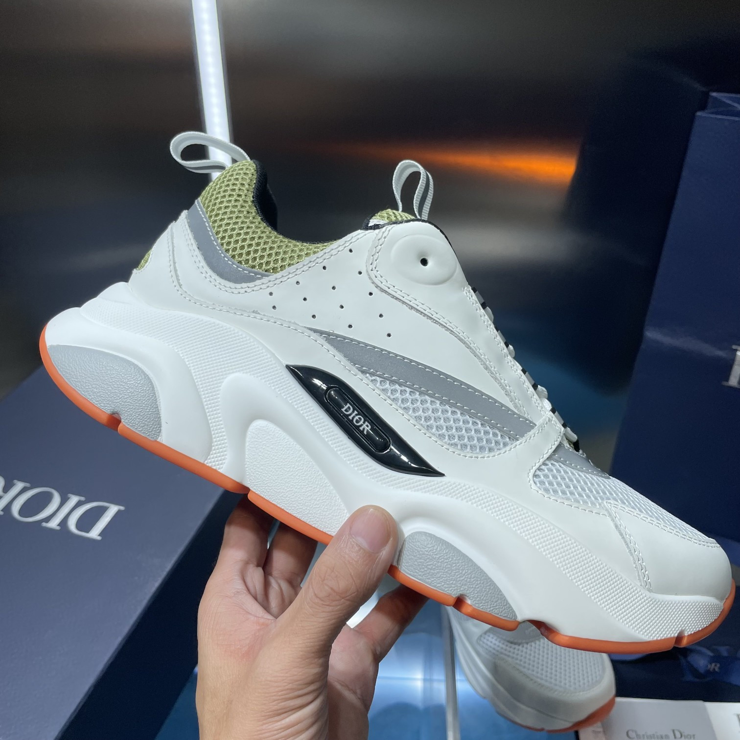 ua D*or b22 white and green sneaker