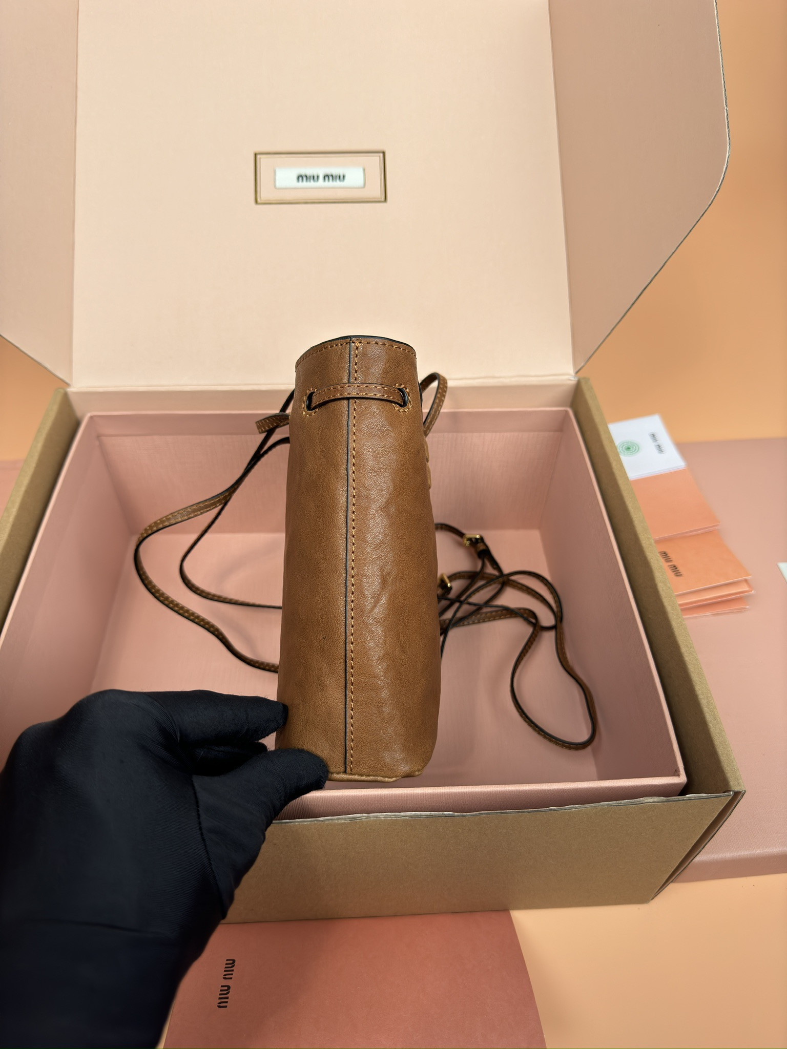 Miu Miu Nappa leather mini bag 17x14x6cm